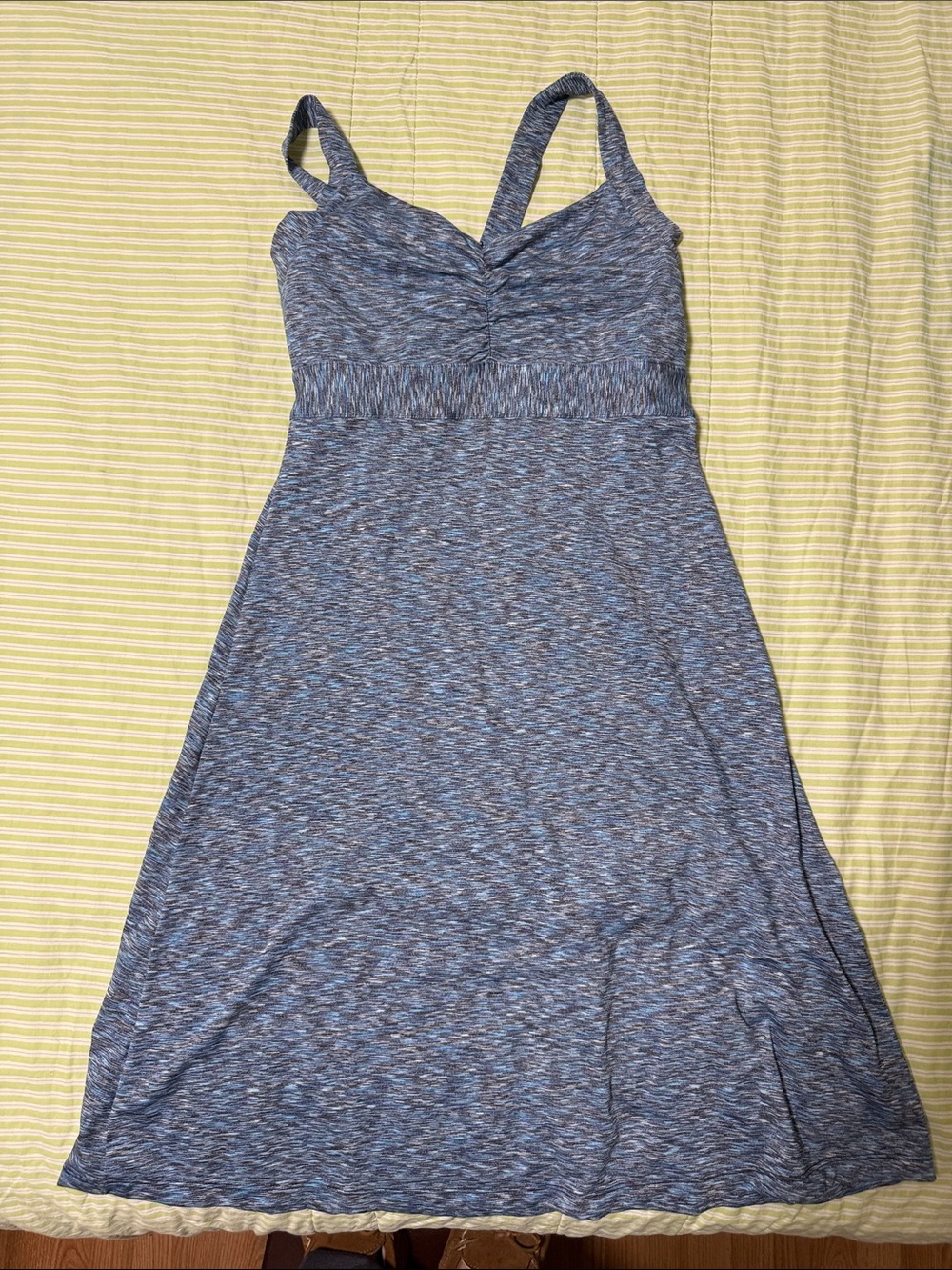 Prana Blue Heathered Midi Dress